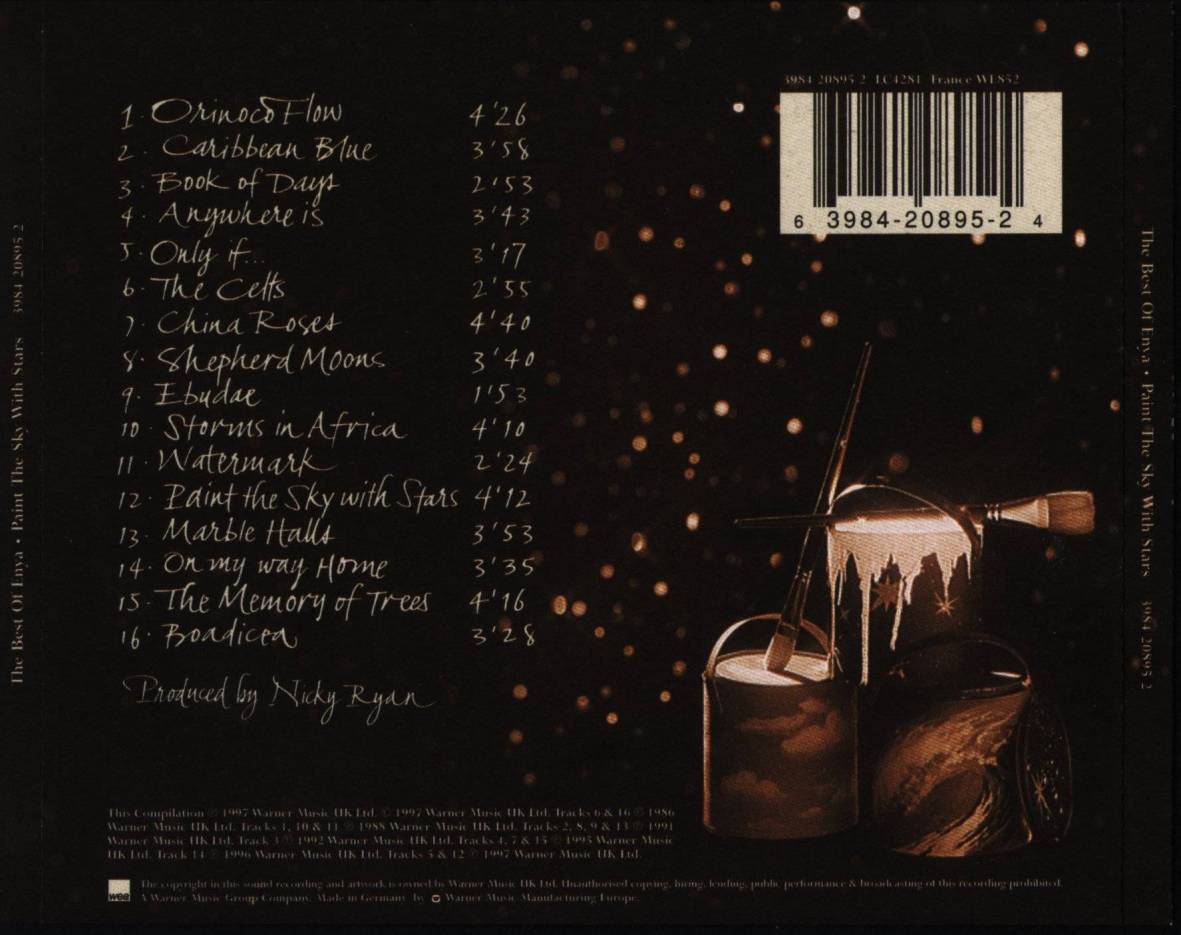 Enya  Paint the sky with stars  back